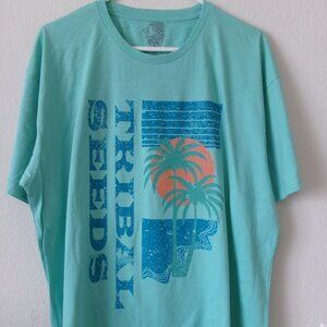 Tribal Seeds Beach Sunset Reggae T-Shirt Mens S/S Sz L - New